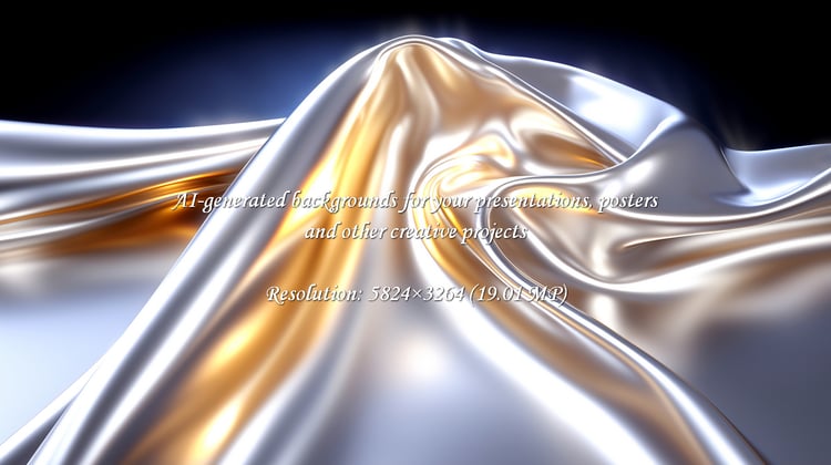 Experience pure opulence with this stunning flowing fabric, a luxurious blend of silver and gold with a captivating satin texture. Perfect for high-end projects.