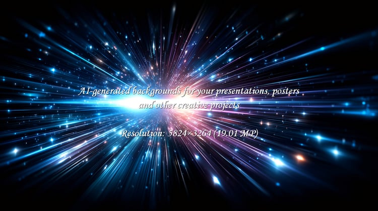 A stunning abstract image depicting a powerful cosmic explosion of light. Bright blue and pink energy rays radiate from a central source, symbolizing speed, creation, and the mysteries of the universe. Perfect for sci-fi, technology, or space-themed desig