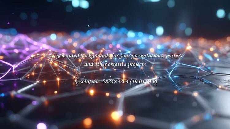 Experience the pulse of the digital age with this stunning abstract network grid, featuring vibrant glowing connections and mesmerizing bokeh lights, perfect for conveying global data flow and cutting edge technological concepts.