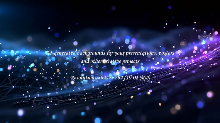 Experience the pulse of innovation with this dynamic abstract scene. Glowing particles and interconnected lines create a vibrant flow of digital energy, perfect for tech, data, or futuristic concepts.