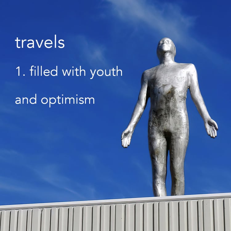 Travels, 1. filled with youth and optimism