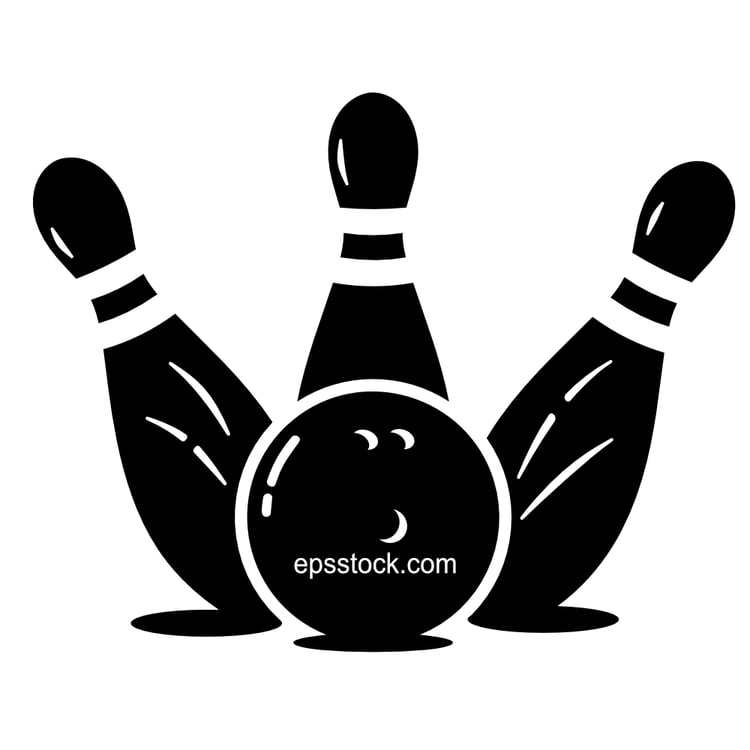 The bowling ball hits the pins