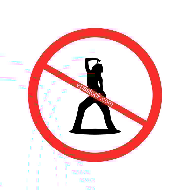 No dancing sign