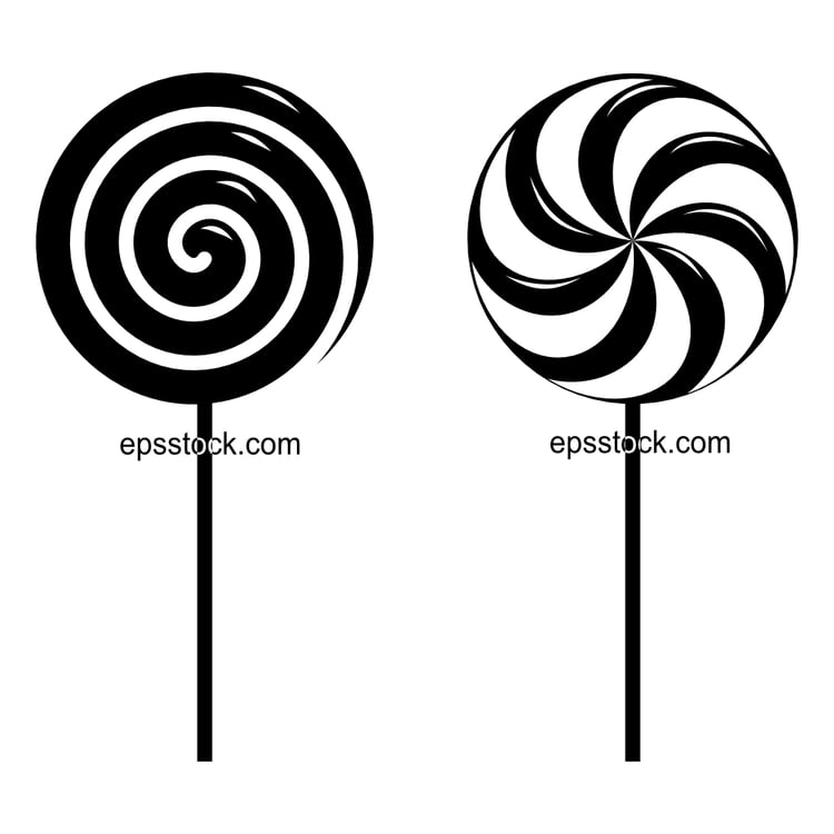 Round Spiral Candy Lollipop