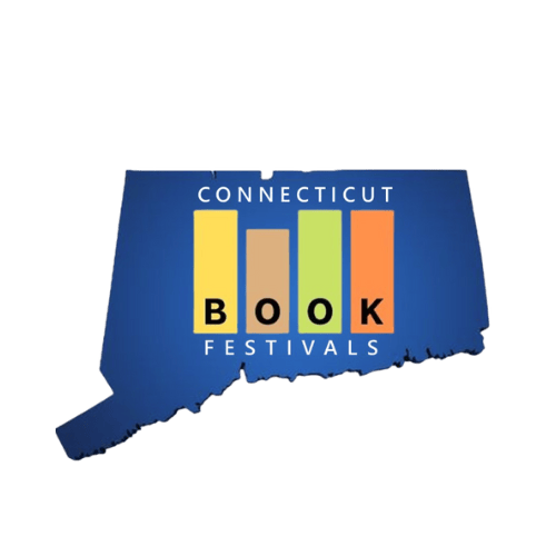 Connecticut Book Festivals membership logo with a blue Connecticut-shaped icon