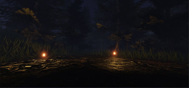 Free Roblox forested vignette map with natural lighting