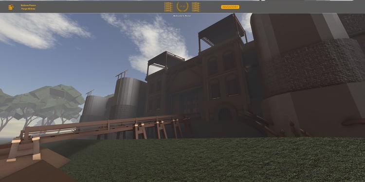 Ancient Roman Roblox environment with detailed structures