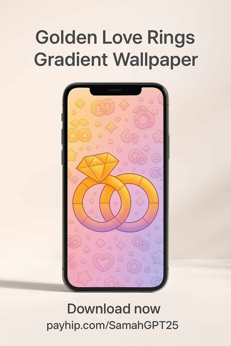 Golden Love Rings Gradient Wallpaper