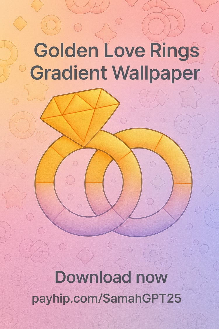 Golden Love Rings Gradient Wallpaper