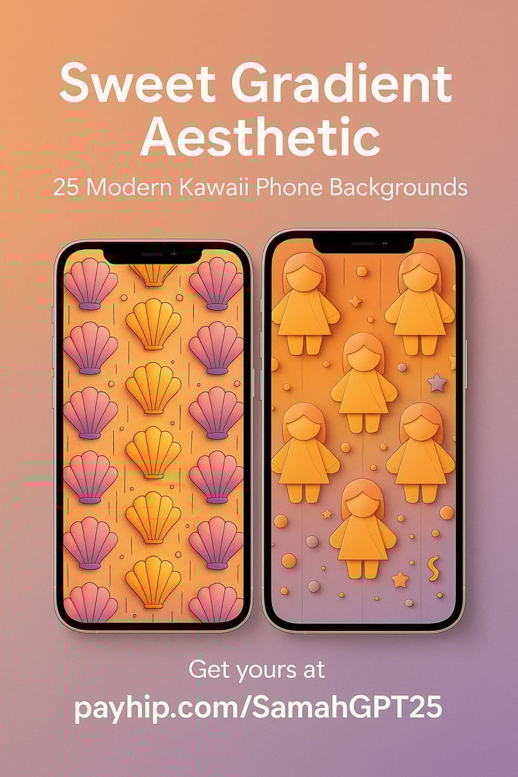 Sweet Gradient Aesthetic – 25 Modern Kawaii Phone Backgrounds