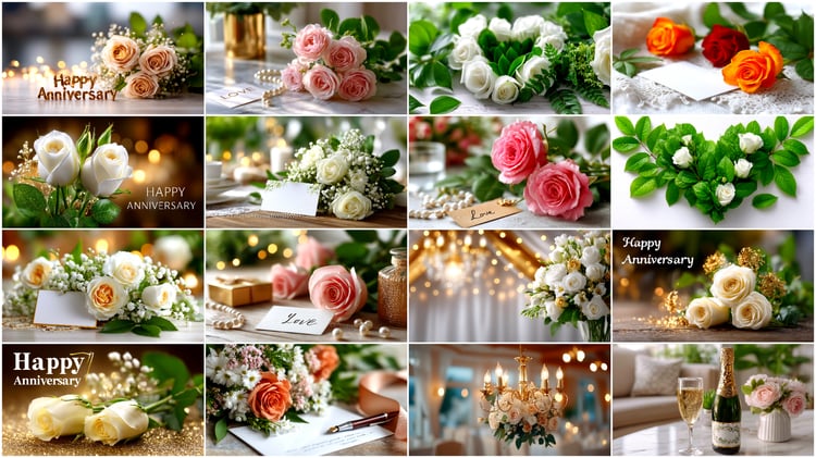 A premium AI-generated collection of 94 high-quality images featuring wedding florals and decorative elements