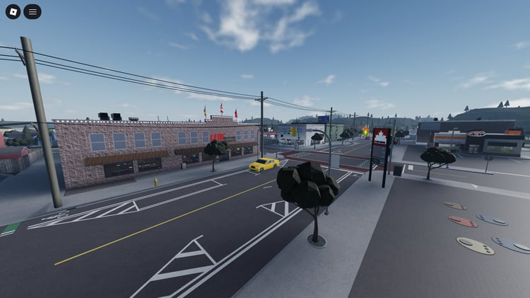 Rural countryside area with scenic layout