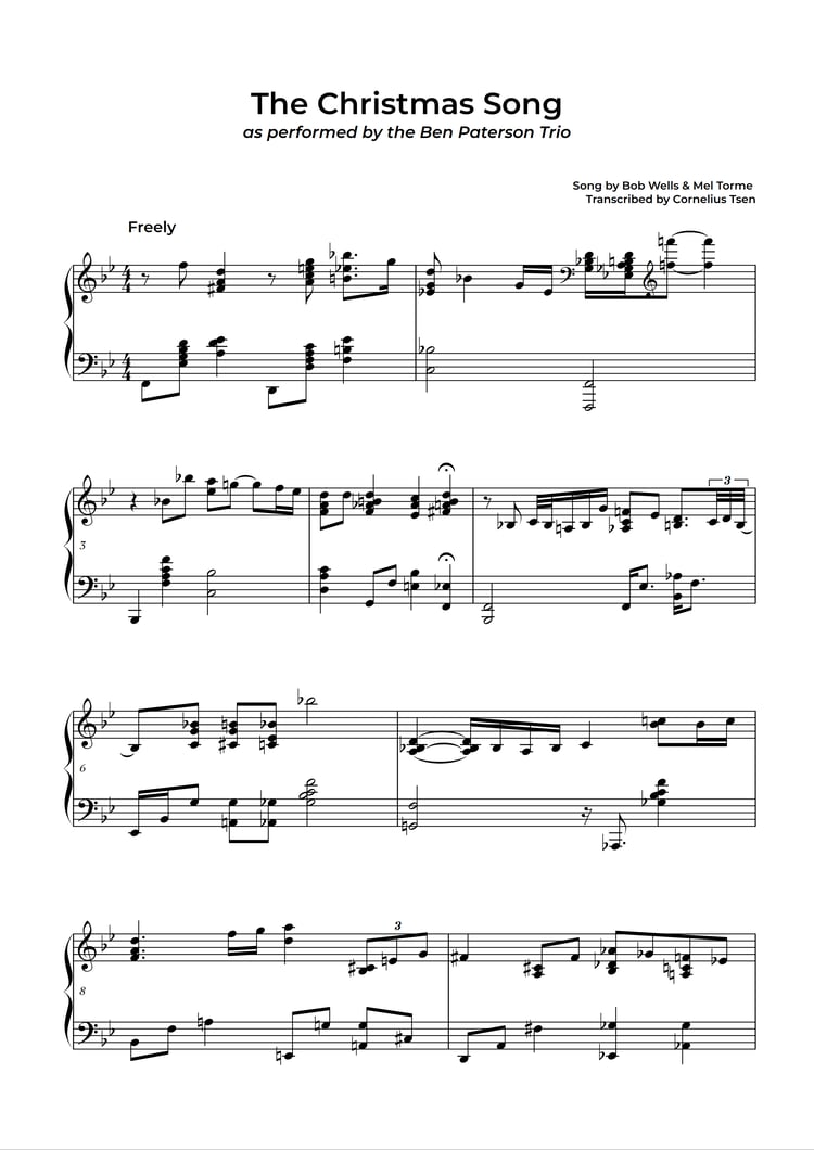 The Christmas Song performed by the Ben Paterson Trio