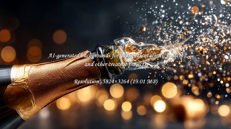 Capture the thrill of celebration with a splash of champagne. Perfect for upscale branding, events, and moments of success. Share the luxury, joy, and festive cheer with this elegant scene.