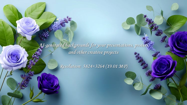 Pastel roses and lavender create a dreamy, serene scene around a clear glass orb. Ideal for spring designs, wellness concepts, or adding a touch of floral elegance to your project.