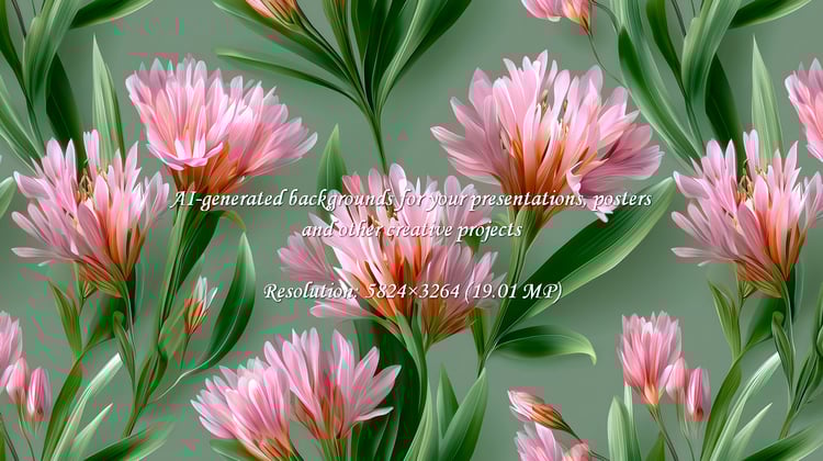 Experience the gentle beauty of nature with this delicate pink floral pattern. Ideal for creating soothing backgrounds, elegant invitations, or adding a touch of springtime freshness.