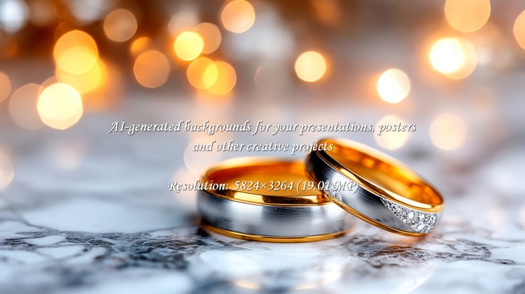 Capture the essence of everlasting love with these stunning wedding bands. Perfect for invitations, announcements, or symbolizing a cherished union. Shimmering gold and diamonds evoke romance and commitment.