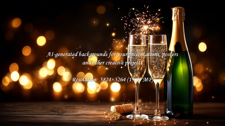 Celebrate special moments with sparkling champagne and festive lights. Perfect for New Year's, birthdays, or promotions, creating a magical, memorable atmosphere with elegance and warmth.