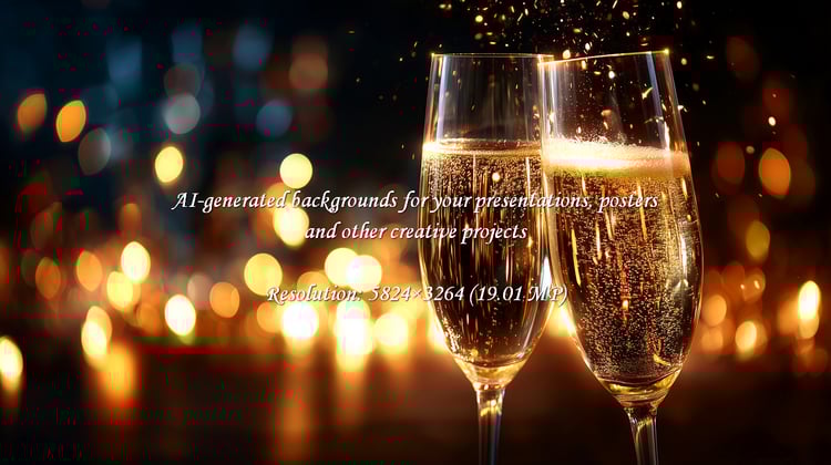 Toast to success with this elegant champagne celebration! Perfect for anniversaries, New Year's, or any achievement. Conveying luxury, joy, and unforgettable moments with golden bubbles and sparkling lights.