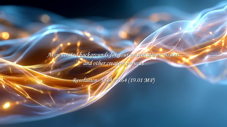 Capture attention with this flowing abstract featuring golden light trails. Perfect for adding a vibrant and modern touch to design projects, presentations, and tech-forward visuals.