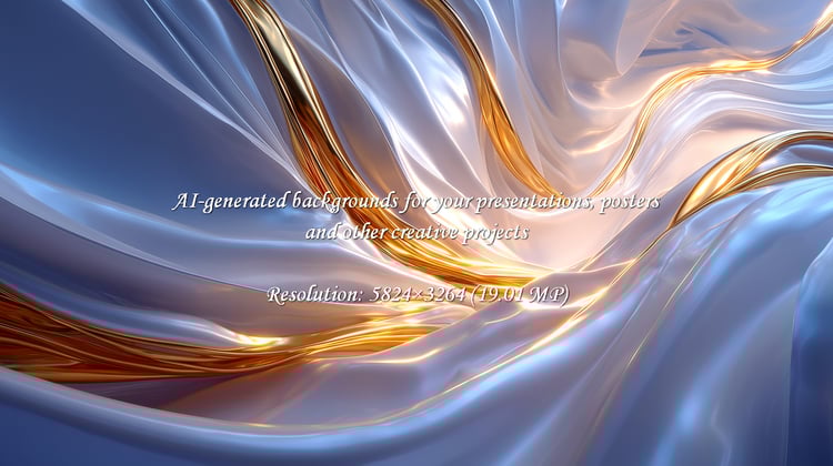 Capture the allure of a dynamic and luxurious background featuring stunning golden waves flowing elegantly over a shimmering blue surface. Perfect for adding a touch of modern elegance to any design project.