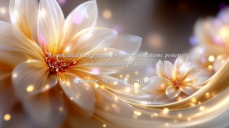 Ethereal flowers bathed in soft, glowing light create a dreamy and romantic atmosphere. Perfect for elegant designs, luxurious invitations, and sophisticated branding projects seeking a touch of magic.