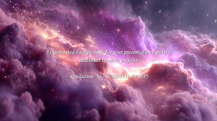 Immerse yourself in this dreamy nebula, awash with purple hues and glittering stardust. Perfect for adding a touch of cosmic wonder and fantasy to your creative projects. Explore the unknown!