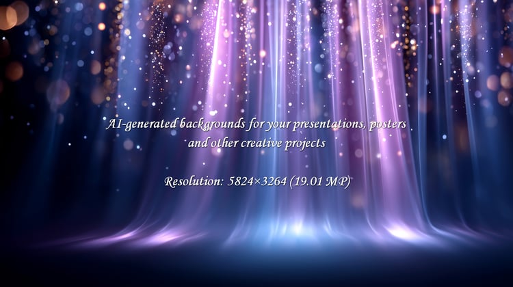 Capture the magical essence with this captivating backdrop! Soft purple and blue light beams create an enchanting effect, perfect for adding a touch of fantasy and elegance to any design.