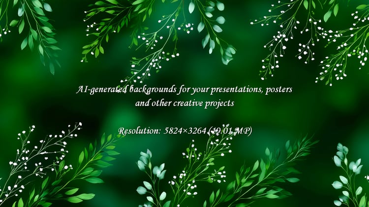 Elegant botanical frame with vibrant green leaves and delicate white flowers. Perfect for wedding invitations and springtime celebrations. Fresh, natural, and artistically decorative.