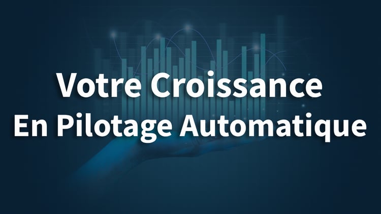 Vignette du Mentorat SMART : Main tenant un graphique de croissance numérique, illustrant la promesse d'une croissance en pilotage automatique et la maîtrise des KPIs.