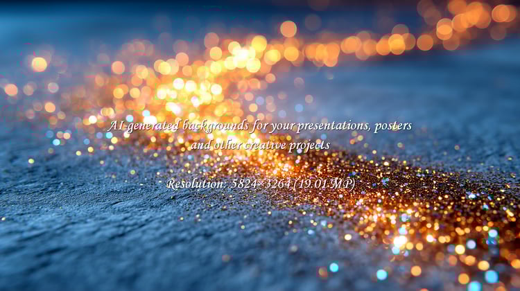 Capture the magic with sparkling gold glitter dust on a textured blue surface. Perfect for adding festive elegance to your projects, evoking celebrations, and creating dreamy backdrops.