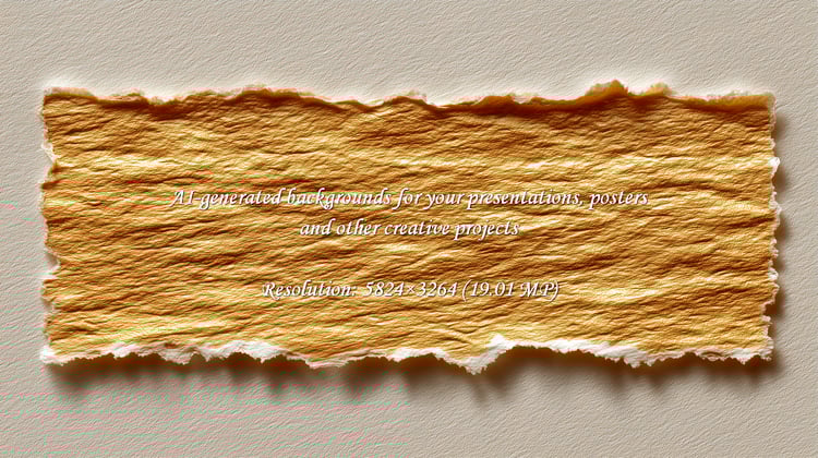 Luxurious golden paper with delicate deckled edges creates an elegant, vintage feel. Perfect for adding warmth and sophistication to backgrounds, cards, invitations, and artistic projects.