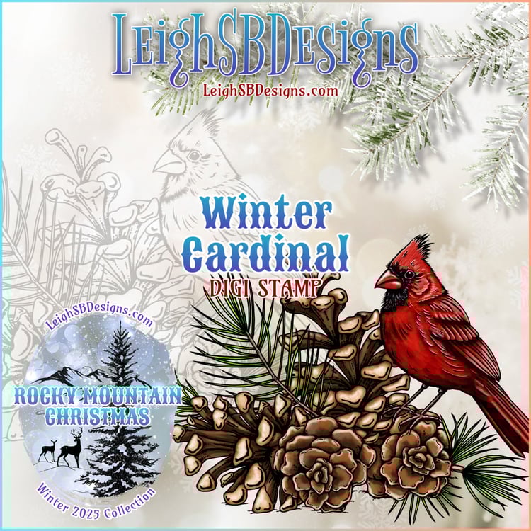 LeighSBDesigns Winter Cardinal