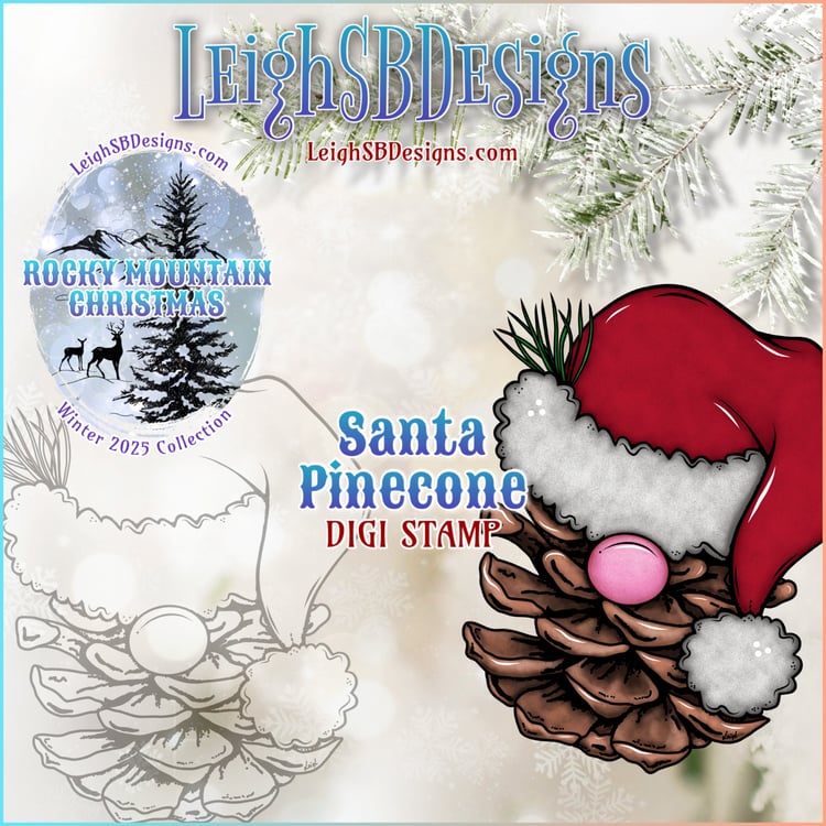 LeighSBDesigns Santa Pinecone