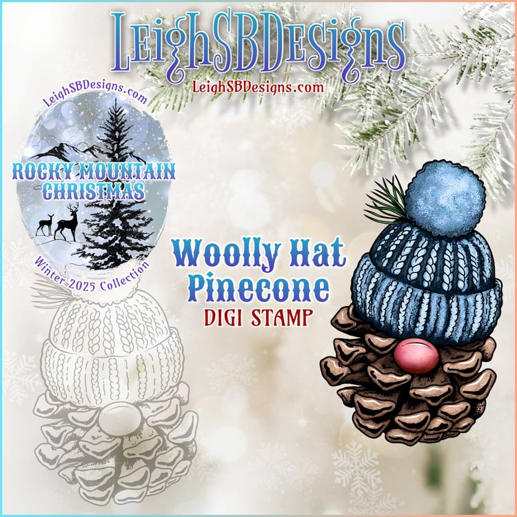 LeighSBDesigns Woolly Hat Pinecone