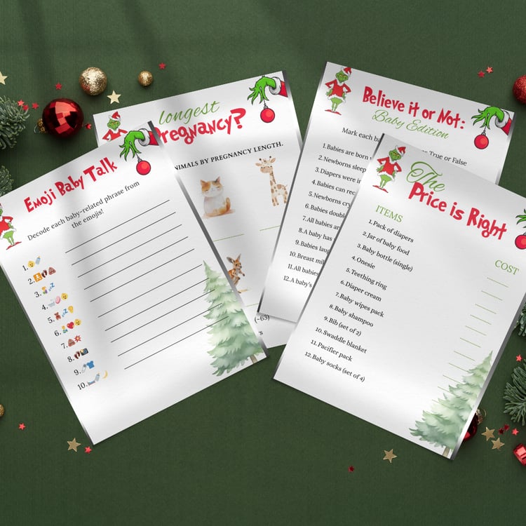 Grinch Baby Shower Games