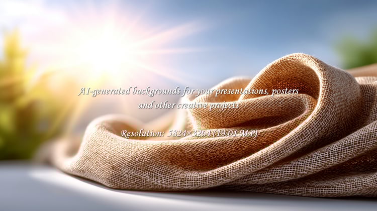 Warm sunlight bathes burlap fabric, showcasing its rustic texture and natural beauty. Perfect for adding a touch of simple elegance and organic charm to any design project.