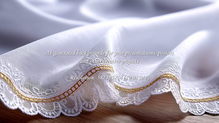 Capture the delicate beauty of flowing white lace with golden trim. Perfect for adding a touch of elegance to wedding designs, vintage projects, or any application where a soft, romantic feel is desired.