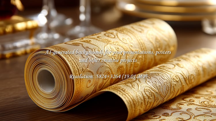 Elevate your designs with this luxurious gold patterned wallpaper. Perfect for creating a rich, elegant atmosphere in upscale interiors. Ideal for home decor, renovation, and stylish backgrounds.