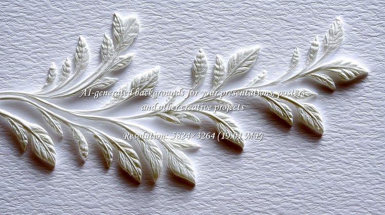 Sophisticated white leaf pattern with a delicate texture. Perfect for elegant invitations, branding, or adding a touch of natural beauty to your designs. Clean and modern aesthetic.