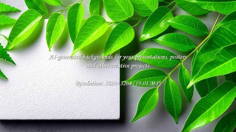 Vibrant green leaves create a natural frame around a blank white canvas, inviting creativity and fresh designs. Ideal for eco-friendly promotions or nature-inspired messages.