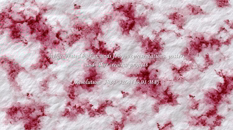 Unique textured background with crimson clouds blending subtly across white paper. Add warmth and depth to designs with this elegant visual for invitations, cards, and creative projects.