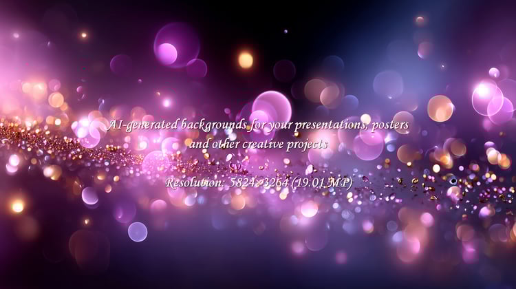 Enchanting bokeh lights in vibrant pink and purple. Adds a magical, dreamy atmosphere to projects. Perfect for celebrations, invitations, or elegant backgrounds, creating a festive and captivating visual.