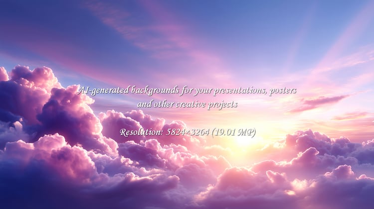 A stunning vista of fluffy clouds bathed in the ethereal glow of sunrise. Perfect for conveying peace, inspiration, and heavenly beauty in your designs. Evokes a sense of calm and wonder.