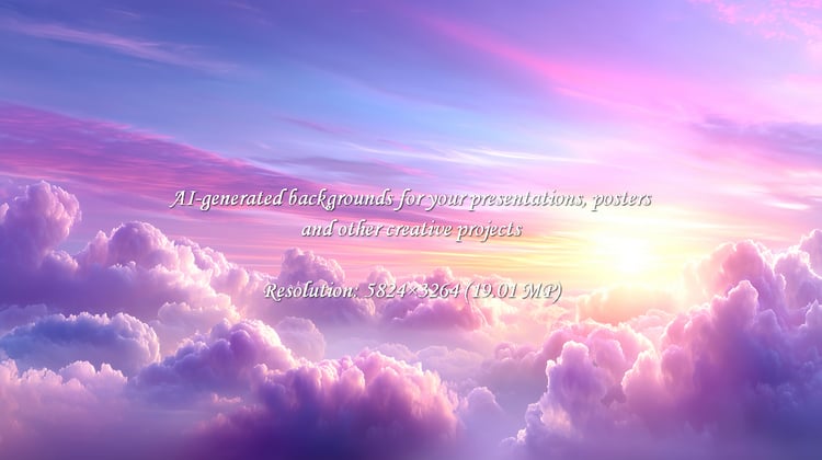Experience the serenity of a breathtaking sunrise with vibrant pink and purple hues over fluffy clouds. Perfect for designs needing hope, peace, and inspiration. Conveying tranquility and beauty.