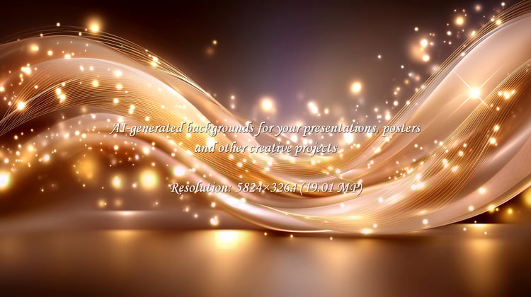 Golden waves adorned with sparkling lights evoke luxury and magic. Ideal for festive celebrations, adding elegance to designs, or creating a glamorous atmosphere. The warm, rich tones create a sophisticated ambiance.