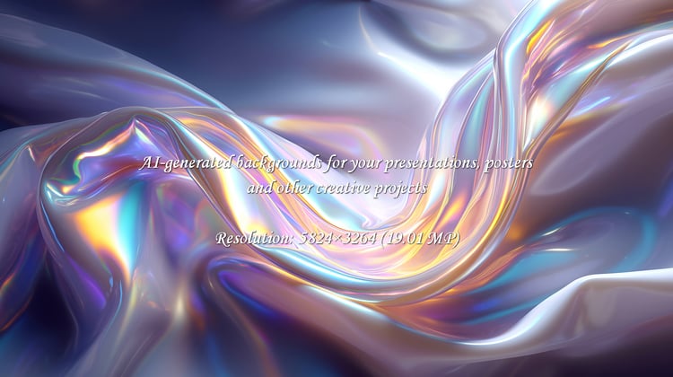 Capture the light with this iridescent flowing texture. Perfect for adding a modern and elegant touch to your designs. Use as a background, texture, or element to elevate your creative projects.