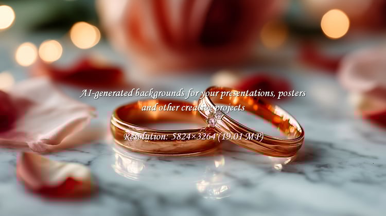 Capture the essence of everlasting love with these exquisite wedding rings. Symbolizing commitment and romance, ideal for celebrating marriage, engagements, and cherished memories. Perfect for bridal themes.