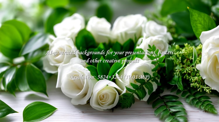 Capture the essence of romance and beauty with these elegant white roses and lush green foliage. Ideal for weddings, anniversaries, or conveying sympathy with fresh beauty.