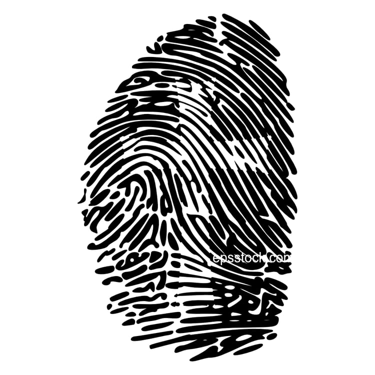 Fingerprint with a cross